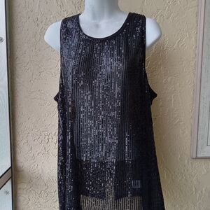 Sequin Black Top